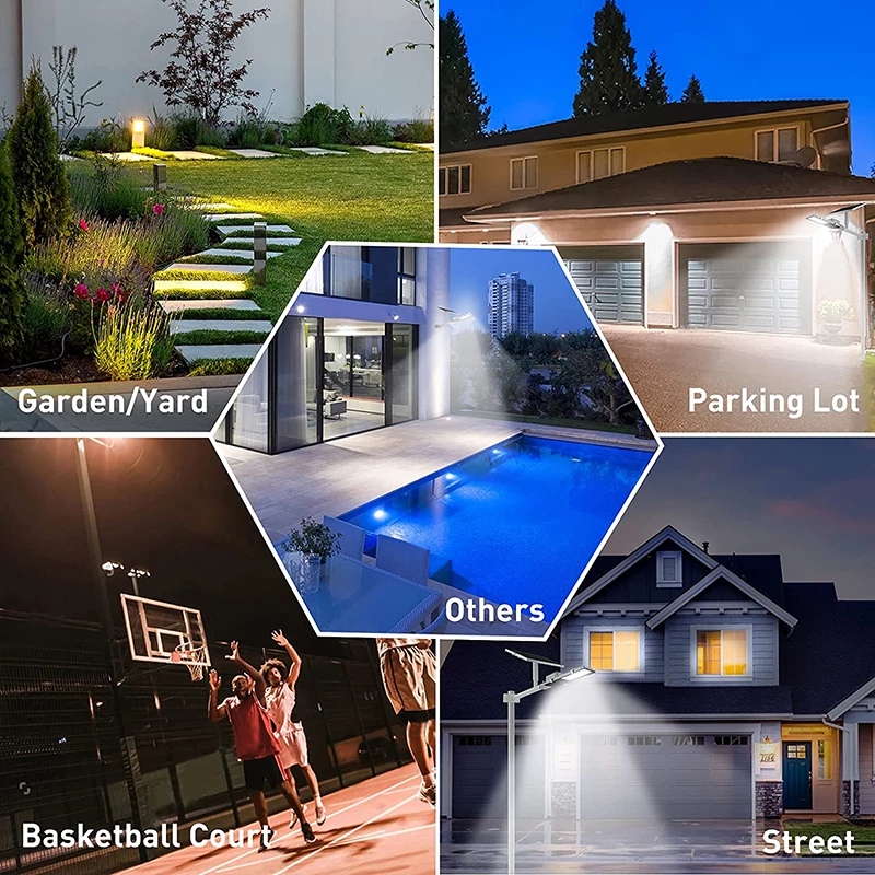 Outdoor Solar Street Light Powerful Solar Light Waterproof Dusk To Dawn Street Light For Garden Gar