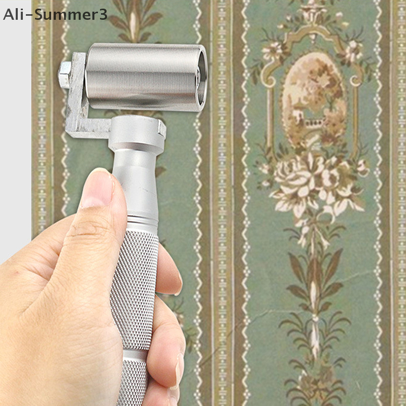 DIY Wallpaper Seam Rolling Tool, Stainless Steel Flat Pressure Roller, Hand Wheel Paint Plate for Wallpaper Gaps