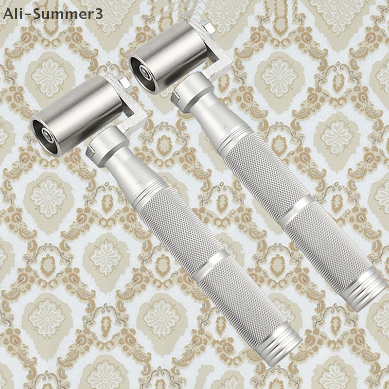DIY Wallpaper Seam Rolling Tool, Stainless Steel Flat Pressure Roller, Hand Wheel Paint Plate for Wallpaper Gaps