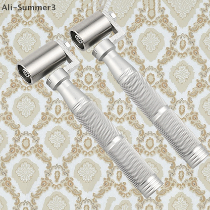 DIY Wallpaper Seam Rolling Tool, Stainless Steel Flat Pressure Roller, Hand Wheel Paint Plate for Wallpaper Gaps