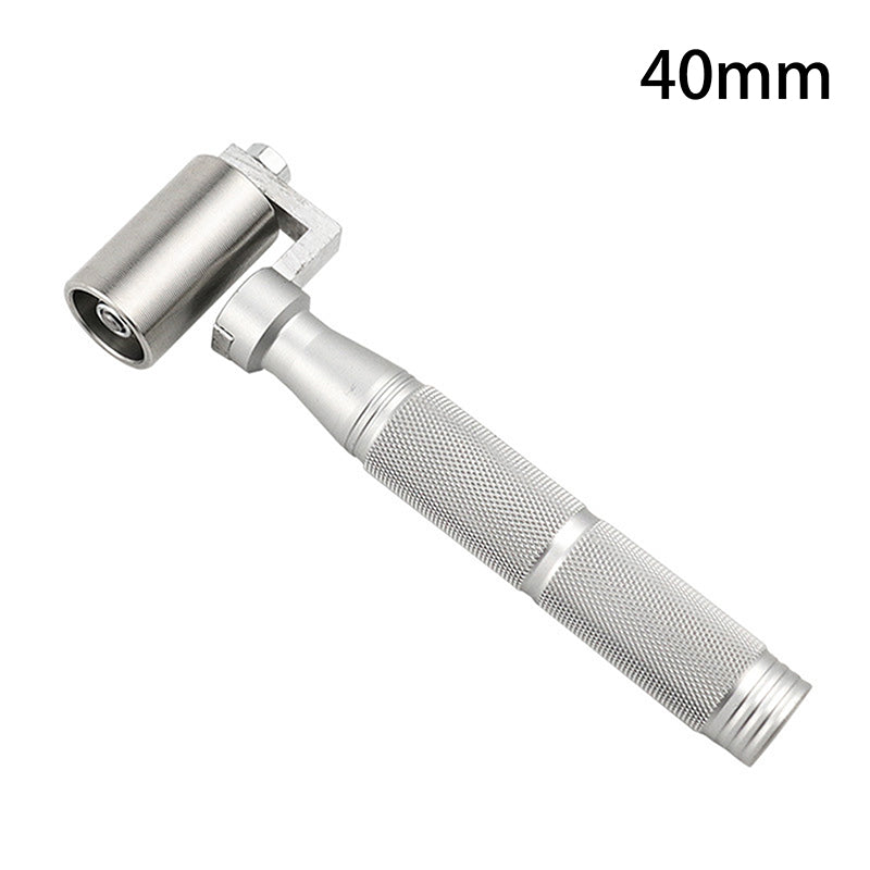DIY Wallpaper Seam Rolling Tool, Stainless Steel Flat Pressure Roller, Hand Wheel Paint Plate for Wallpaper Gaps