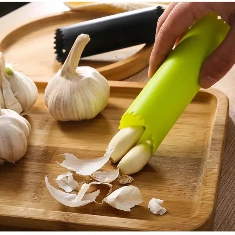 Silicone Garlic Peeler and Cleaning Brush Set