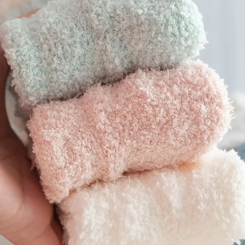 Thick Coral Fleece Winter Socks For Women 5 Pair Set 2