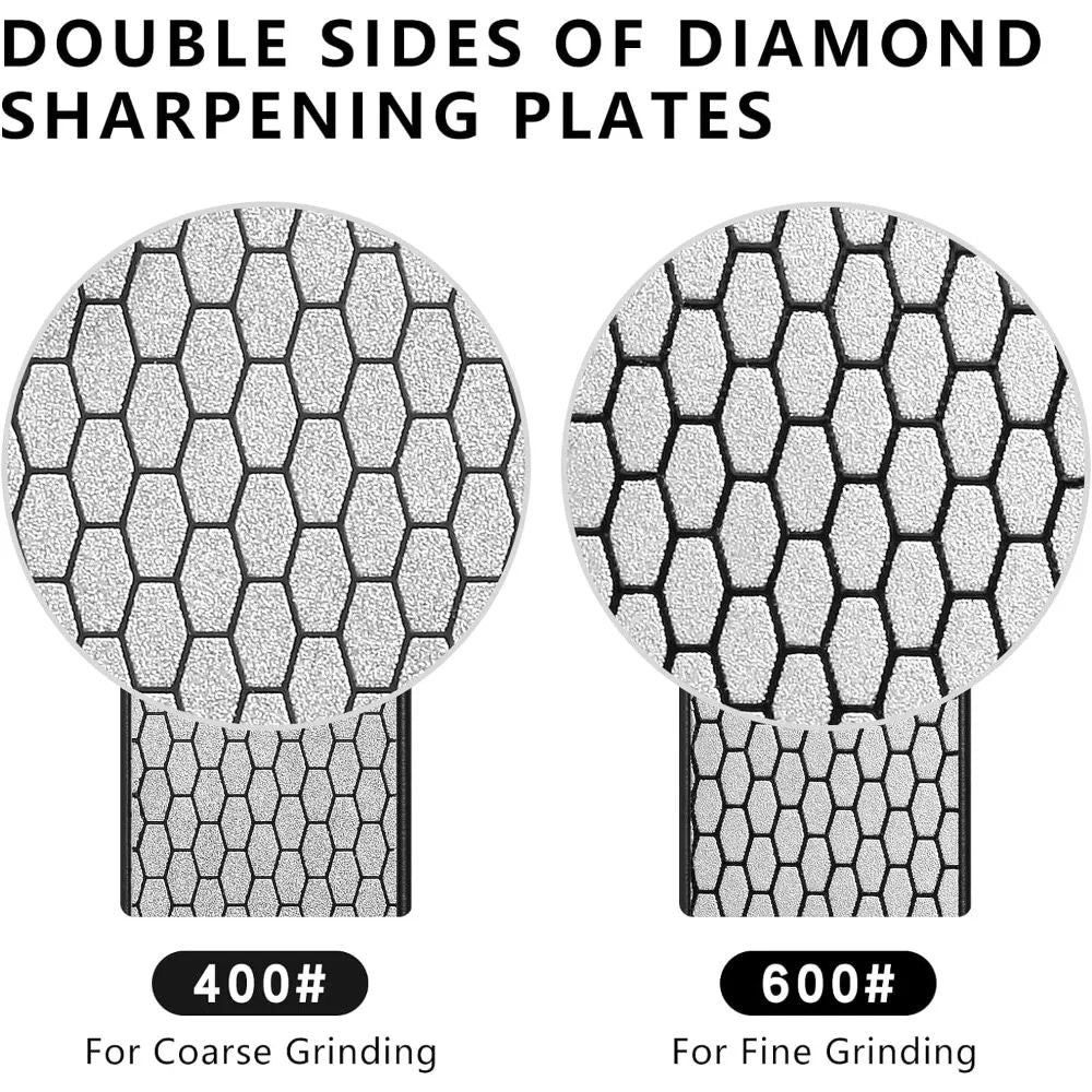 Premium Portable DoubleSided Diamond Knife Sharpener 400600 Grit  Compact Kitchen Knife  Tool Sharp 2