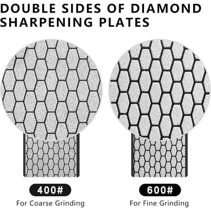 Premium Portable DoubleSided Diamond Knife Sharpener 400600 Grit  Compact Kitchen Knife  Tool Sharp 2