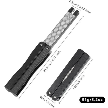 Premium Portable DoubleSided Diamond Knife Sharpener 400600 Grit  Compact Kitchen Knife  Tool Sharp 1