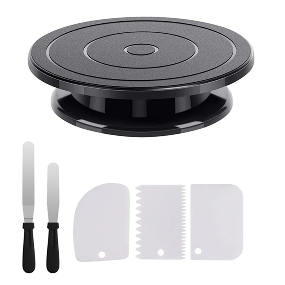 Premium Cake Decorating Kit With Turntable Spatulas  Icing Smoothers 9