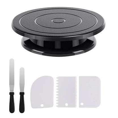 Premium Cake Decorating Kit With Turntable Spatulas  Icing Smoothers 9