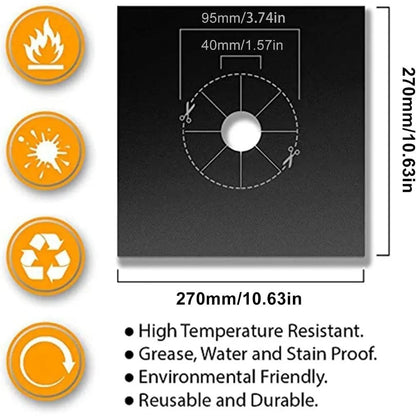 Premium Reusable Gas Stove Top Covers  NonStick HeatResistant CuttoFit Protectors 2