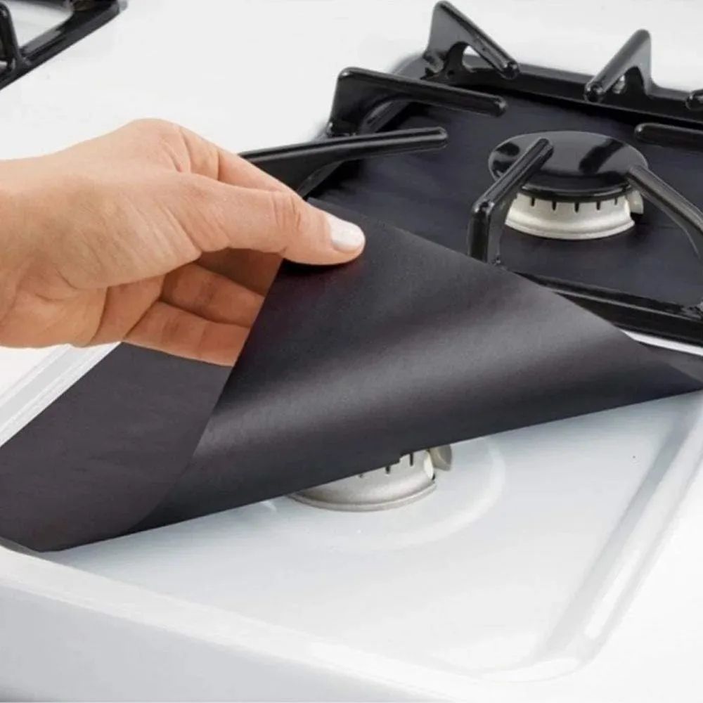 Premium Reusable Gas Stove Top Covers  NonStick HeatResistant CuttoFit Protectors 4