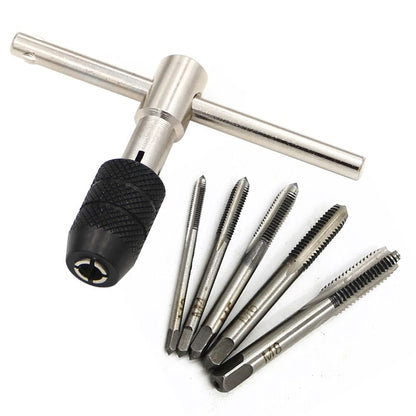 T Type Tap Wrench Set With Hand Taps For Threading M3 To M8 7