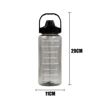 HydraMax 2Liter Portable Water Bottle With Straw  Large Travel  Fitness Hydration Jug 1