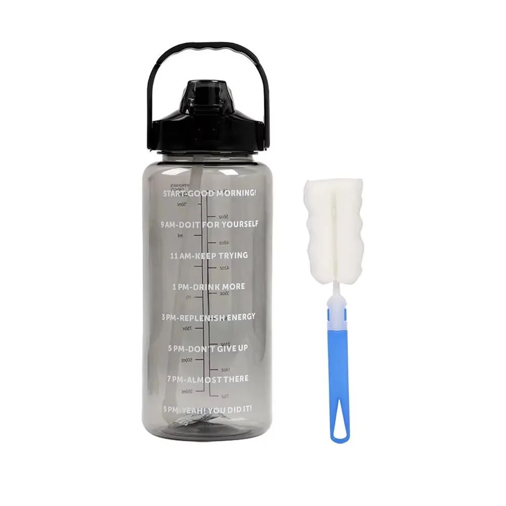 HydraMax 2Liter Portable Water Bottle With Straw  Large Travel  Fitness Hydration Jug 10