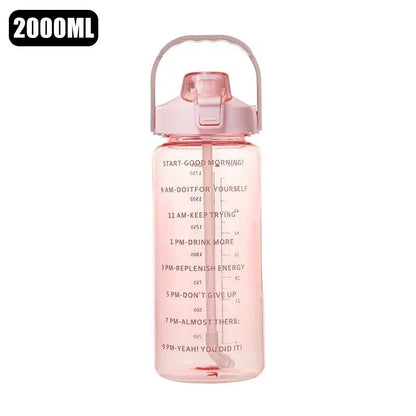HydraMax 2Liter Portable Water Bottle With Straw  Large Travel  Fitness Hydration Jug 6