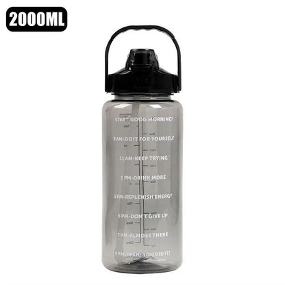 HydraMax 2Liter Portable Water Bottle With Straw  Large Travel  Fitness Hydration Jug 7