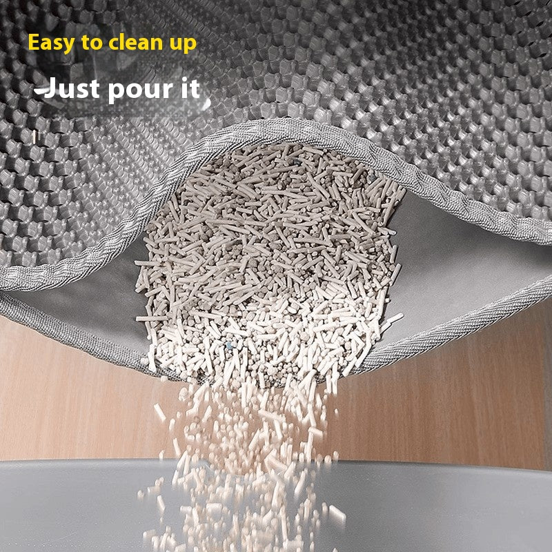 Large Cat Litter Mat, Heavy Duty Waterproof Non Slip Washable EVA Pad, Pet Floor Protector, Litter Box Sand Stopper