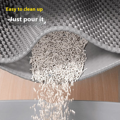 Large Cat Litter Mat, Heavy Duty Waterproof Non Slip Washable EVA Pad, Pet Floor Protector, Litter Box Sand Stopper