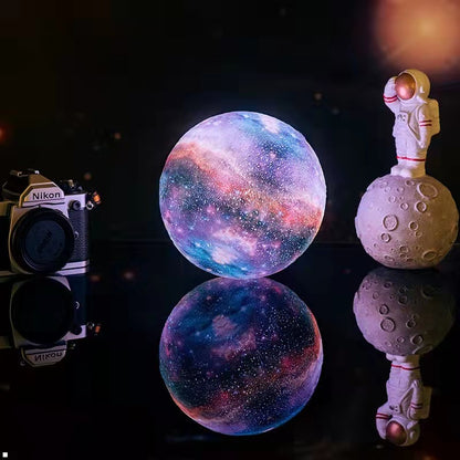 Rechargeable Print Moon Lamp LED Night Light with Colors Remote Control Atmosphere Lamp for Bedroom Decor Christma