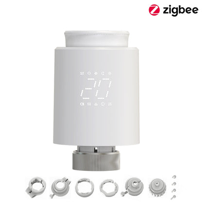 ZigBee Smart TRV Thermostatic Valve Radiator Actuator Temperature Controller With Voice Control Ale