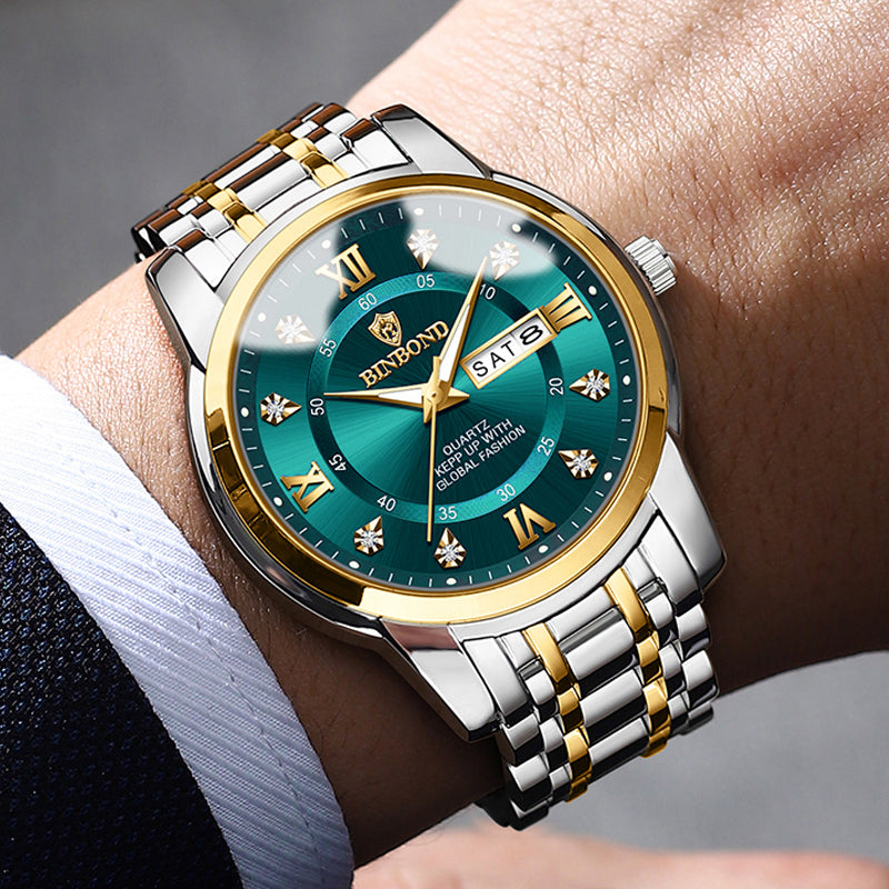 Men Waterproof Luxury Diver Watch, Quartz Wristwatch, Sport Date Clock Top Brand Fashion Watch