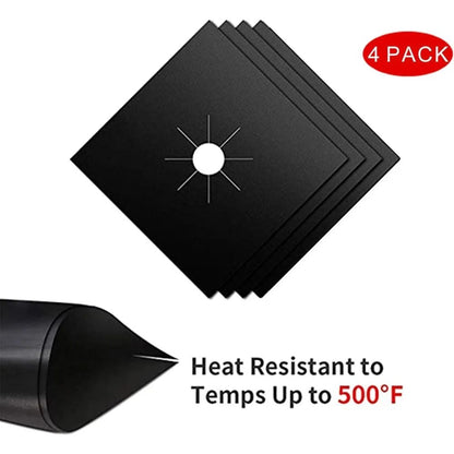 UltraShield Reusable HeatResistant Stove Burner Covers  NonStick CuttoFit Protection Liners 2