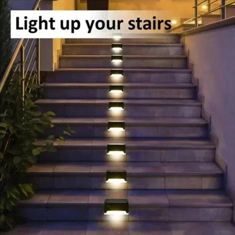 Solar Step Lamp LED Lights Waterproof Solar Deck Light Outdoor Garden Yard Pathway Lamp
