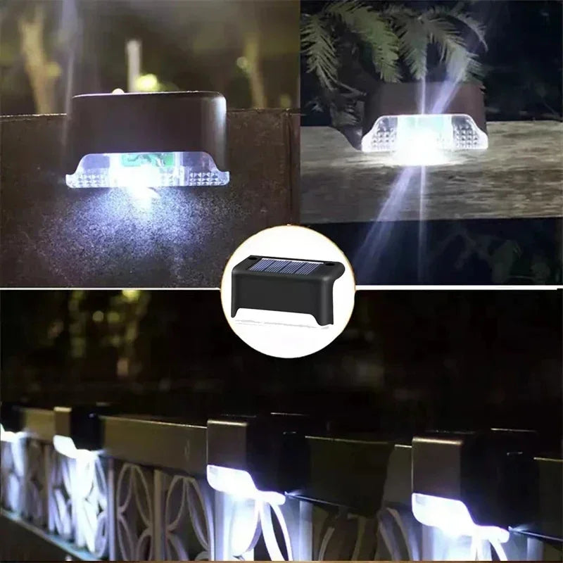 Solar Step Lamp LED Lights Waterproof Solar Deck Light Outdoor Garden Yard Pathway Lamp