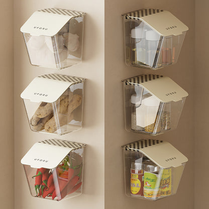 Onion and Garlic Storage Box, Perforation-Free Wall Hanging Kitchen Storage Basket, Kitchen Accessories