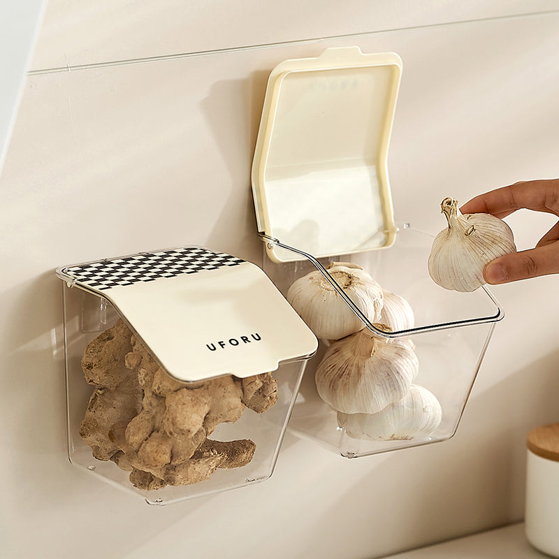 Onion And Garlic Storage Box PerforationFree Wall Hanging Kitchen Storage Basket Kitchen Accessorie 1