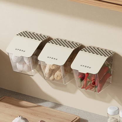 Onion And Garlic Storage Box PerforationFree Wall Hanging Kitchen Storage Basket Kitchen Accessorie 2