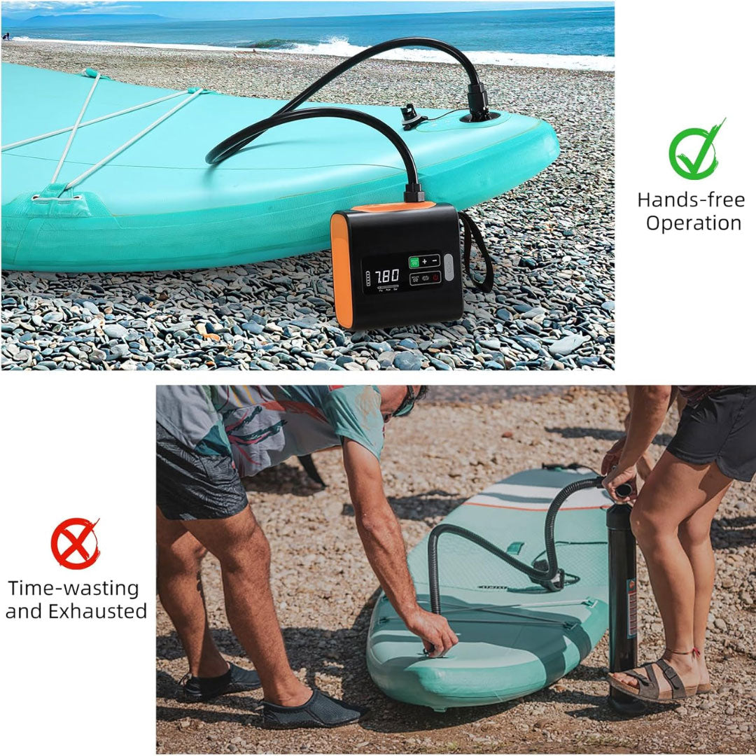 Portable Electric MINI Air Pump Travel Vacuum Inflatable Deflate Outdoor Wireless Pump For Mats 4