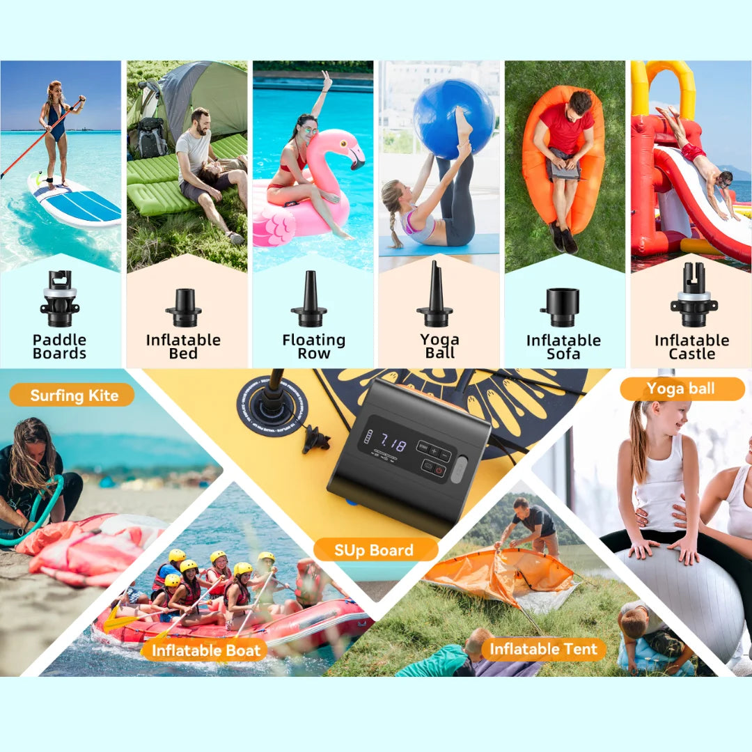Portable Electric MINI Air Pump Travel Vacuum Inflatable Deflate Outdoor Wireless Pump For Mats 5