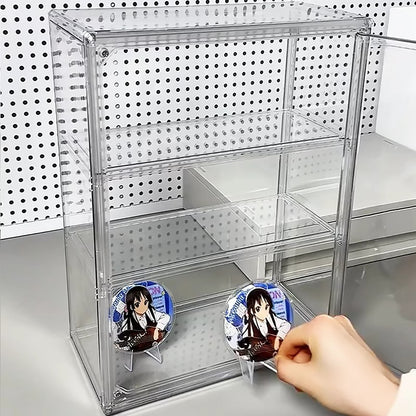 Acrylic Figures Desktop Storage Box Organizer Clear Plastic Doll Storage Display Large Capacity Dus 1