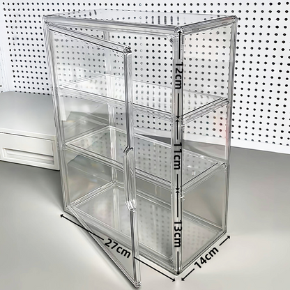 Acrylic Figures Desktop Storage Box Organizer Clear Plastic Doll Storage Display Large Capacity Dus 5