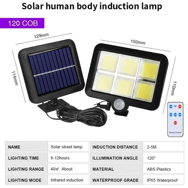 Solar Powered Motion Garden Lights Waterproof Solar Lamp With Intelligent Modes 6