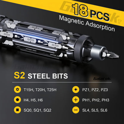Portable EDC MultiFunction Screwdriver Set With Magnetic Torx Phillips Hex Drill Bit  Outdoor Home  4