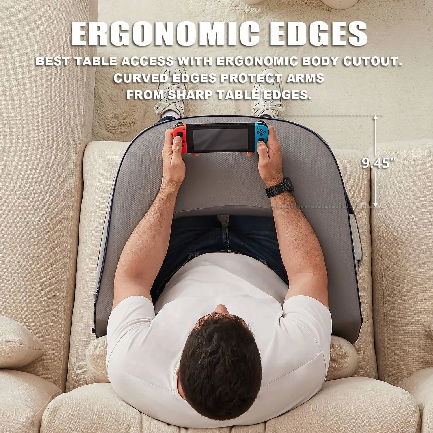 Reading Pillow For Bed Gaming Pillow For Lap Memory Foam Bed Rest Cushion For Relaxation And Workin 3