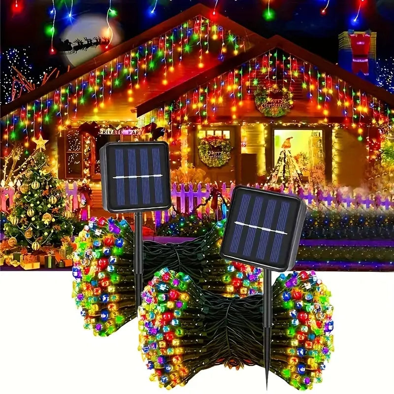 LED Fairy Lights with Modes, Solar Powered Outdoor String Lights, Hanging Lights for Garden, Patio