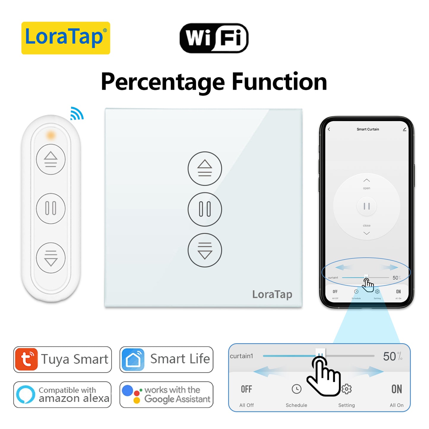 Smart Life WiFi Roller Shutter Curtain Switch Remote Control Google Home Alexa Echo Compatible 1