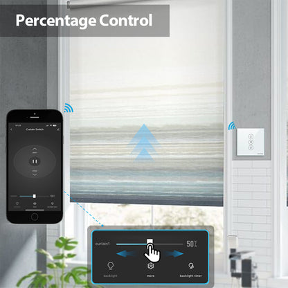 Smart Life WiFi Roller Shutter Curtain Switch, Remote Control, Google Home, Alexa Echo Compatible