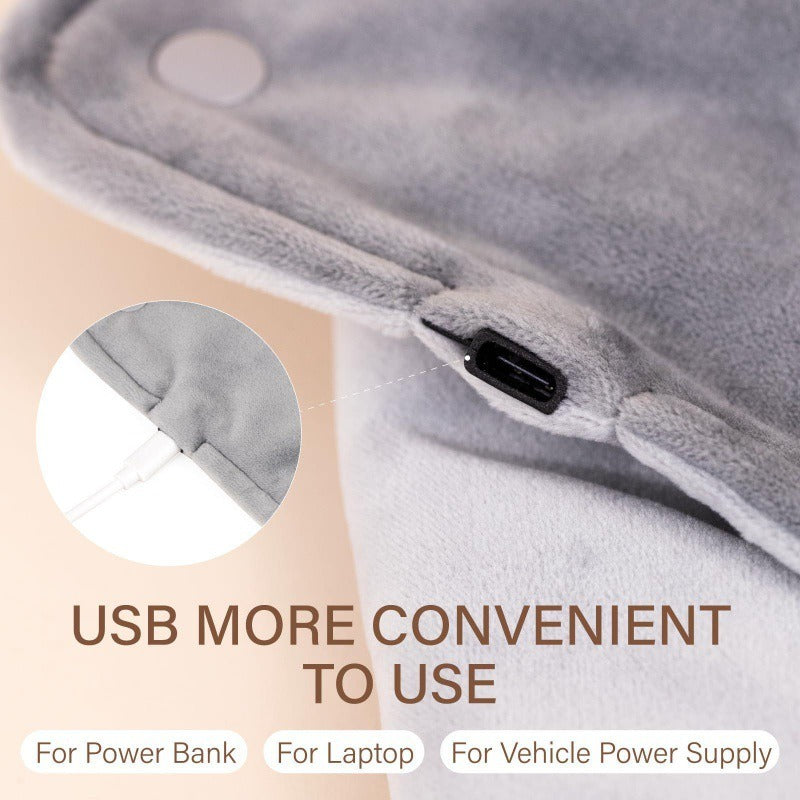 Short Velvet Fabric Heating Blanket, USB Thermostatic Hand Warmer for Home Use