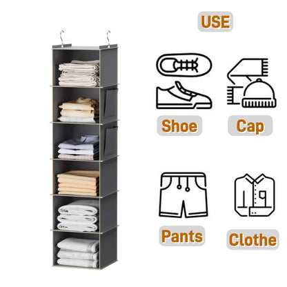 Foldable Shelf Hanging Closet Organizer And Storage Closet Hanging Storage Shelves With Hooks Shoe  1