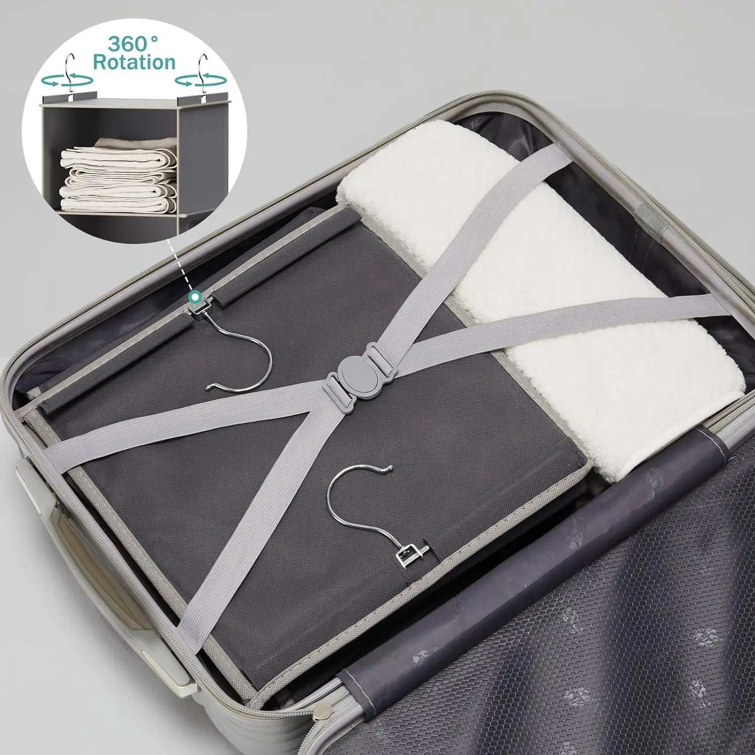 Foldable Shelf Hanging Closet Organizer And Storage Closet Hanging Storage Shelves With Hooks Shoe  3