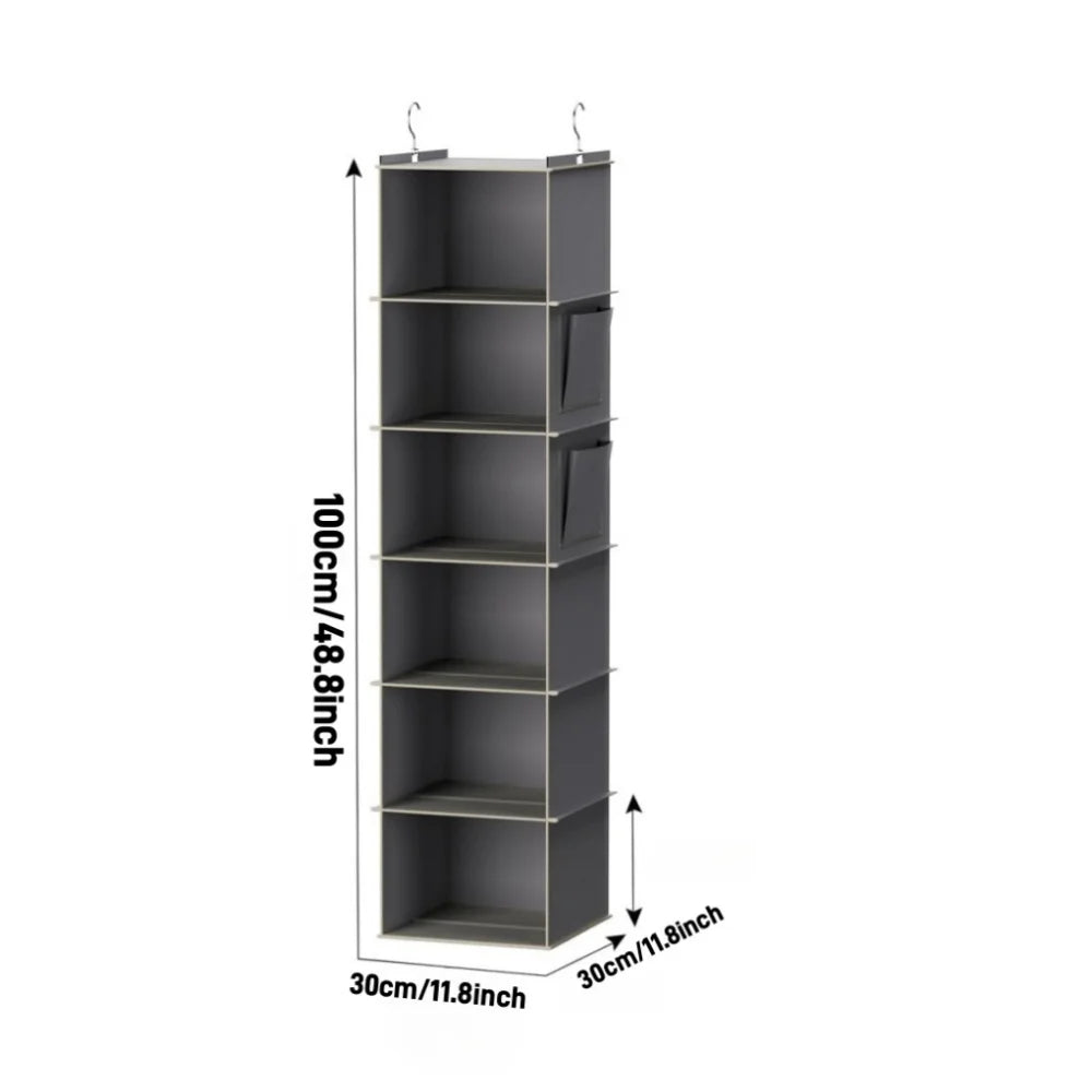 Foldable Shelf Hanging Closet Organizer And Storage Closet Hanging Storage Shelves With Hooks Shoe  5