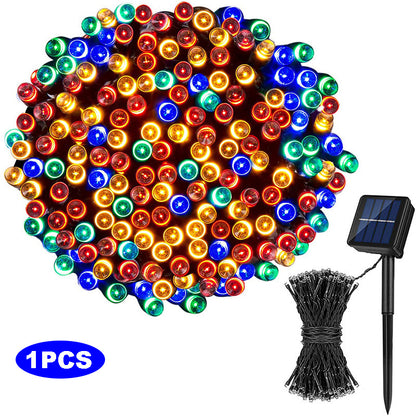 LED Solar Fairy Lights For Gardens 2Pcs Solar String Lights 8 Lighting Modes Christmas Party Decora 9