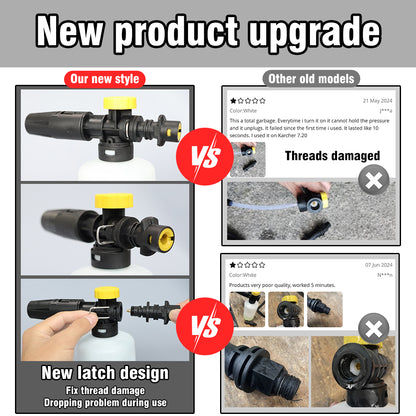 Adjustable Snow Cannon Foam Lance Kit Foam Cannon For Karcher Pressure Washer Nozzle Car Wash Gun 1