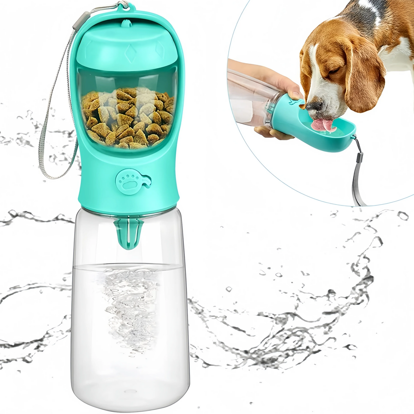 Pets Dog Water Bottle, Portable Food Grade Material Dog Cup, Cat Travel Pet Water Cup Bottle, Food Dispenser Bottle