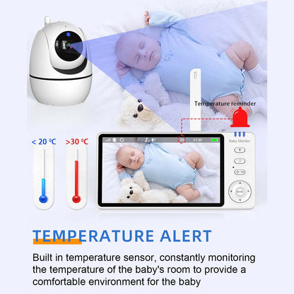 Baby Monitor Video Camera PTZ Zoom Babyphone Cam Surveillance Cameras Temperature Sensor Lullaby Se 3