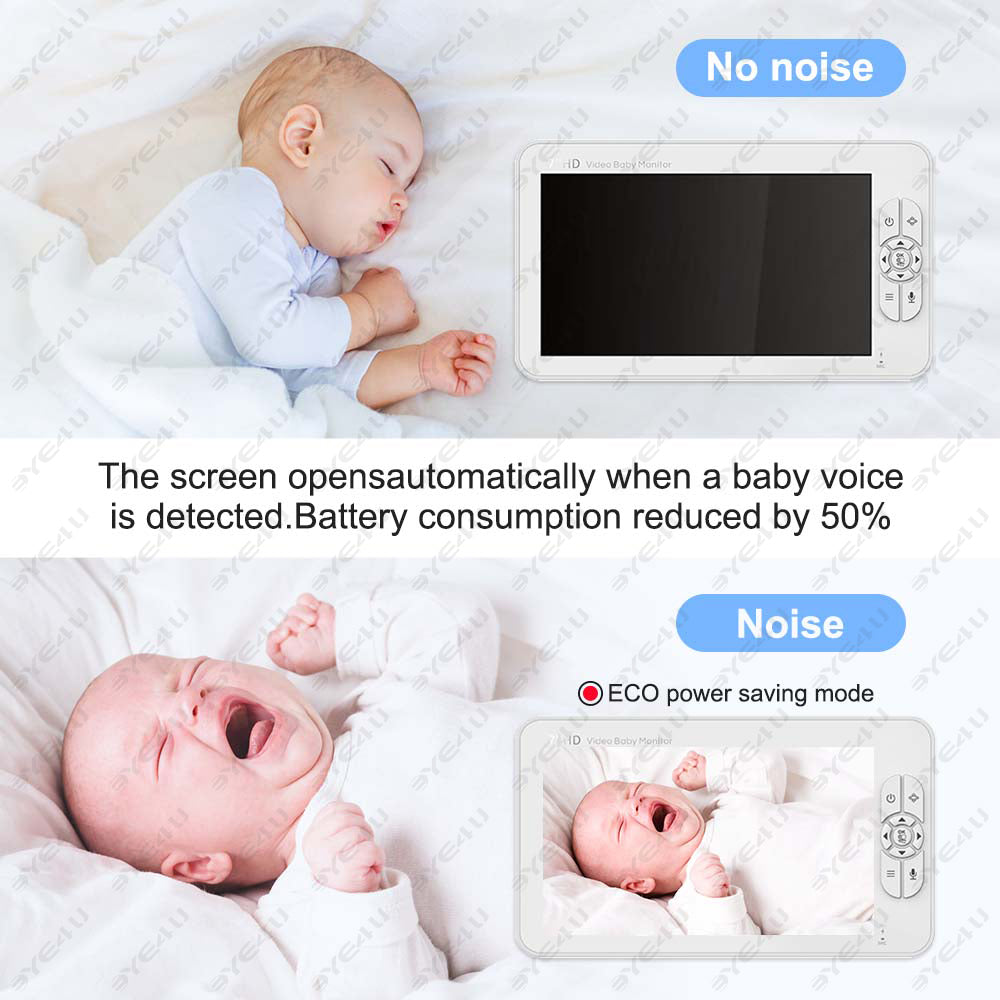 Baby Monitor Video Camera PTZ Zoom Babyphone Cam Surveillance Cameras Temperature Sensor Lullaby Se 4