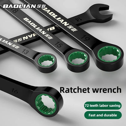 BAOLIAN Dual Directional Fast Plum Blossom Ratchet Wrench – Industrial-Grade Dual-Use Opening Tool
